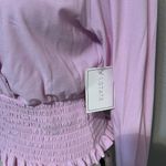 1. State New with tags Long Sleeve Cross Front Smocked Waist Top Lavender Photo 3