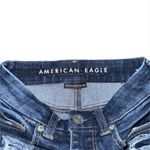 American Eagle  Curvy Hi-Rise Shortie Jean Shorts Dark Wash Distressed Women’s 00 Photo 5