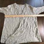 Flax  100% Linen Open Front Tie Cardigan Lagenlook Artsy Jacket Top Cover-Up Photo 2