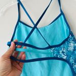 TYR Sz L Bayou Cutout Fit One Piece Swimsuit Turquoise High Cut Leg UPF 50 Blue Size L Photo 5