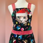 love on a hanger Ugly Christmas sweater party tacky one piece cat velvet romper jumpsuit NWT S Photo 3