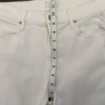 MOTHER Denim Stunner Zip Ankle Step Fray Jeans in Little Miss Innocent Rinse 27 White Photo 13