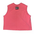 Nike  neon pink black embroidered collar swoosh logo tank top women’s size large Photo 1