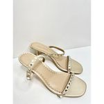 Zigi Soho ‎ Sandals Womens Size 8.5 Gold Embellished Slip On Heels Photo 2