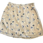 Hillard & Hanson Hillary & Hanson Woman Lined Floral Skirt in Gray, Blue and White Photo 0