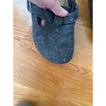 Birkenstock Boston Felt Wool Charcoal Gray Size 38 245 Clogs Slip On Photo 2