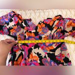 Topshop Deep V-Neck Floral Open Back Batwing Sleeve MIDI Dress Size 8 Photo 10