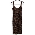 Revolve  LPA  S Emelie Dress Body Con Knit MIDI Animal Leopard Print Sleeveless Photo 1