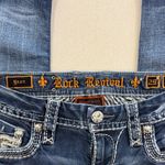 Rock Revival  Blue Skinny Jeans with Embroidered Pockets Photo 4