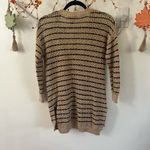 Jessica Simpson  Tan and Black Striped Cardigan Photo 2