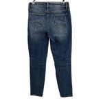 Driftwood Distressed Mid Rise Slim Tapered Jeans Womens Size 25 Ripped Knees Photo 2