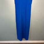 Julia Jordan  Knot Neck Tulip Hem Midi Halter Keyhole Mock Cobalt Blue Women 14 Photo 6