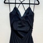 La Femme 29444 V-Neck Ruched Criss Corss Back Slit Gown Photo 6