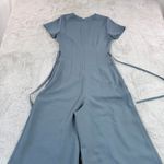 Wilfred  Juin Wide Leg Jumpsuit Short Sleeve Belted Full Length Slate Blue Size 2 Photo 10
