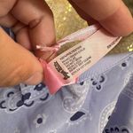 Sugar Thrillz Lavender Purple Paisley Ruched Tie Crop Top Large NWT Photo 7