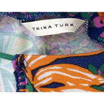 Trina Turk  Bathing Suit Cover Up Tunic Mini Dress Tropical Print Beach Vacation Photo 7