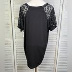 Torrid  Black Super Soft Slub V Neck Lace Sleeve Raglan Henley T-Shirt-1X Photo 2