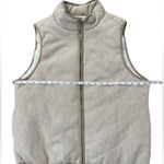BKE  Buckle Quilted Vest Tweed Insulated Full Zip Cream Tan Womens XL Photo 4