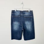 Risen [] Claire Dark Wash High Rise Denim Cutoff Bermuda Shorts Button Fly Sz 2XL Photo 2