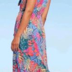 Kona Sol  Sleeveless Maxi Duster Cover Up Tropical Print size S/M Photo 1