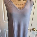 LOGO By Lori Goldstein GUC  V- Neckline Sleeveless Tank in Gray! Photo 0