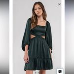 Blu Pepper  Dark Green Long Sleeve Dress Photo 3
