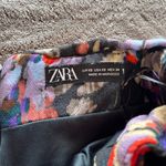 ZARA  Ibiza Ruched Bold Floral Printed Bubble Mini Skirt Sz XS EUC Photo 4
