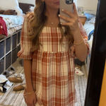 Orange pattern dress Photo 0