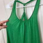 Anthropologie EUC Velvet  women's bright green scoop neck braided back tank top S Photo 1