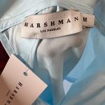 Harshman Womens Perry Cotton Tunic Light Blue White Blouse Size Medium Photo 10