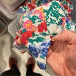 Vintage 80’s floral oversized sleeveless floral 1 button top Red Size XL Photo 6