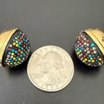 Trina Turk Gold-tone Multicolored Rhinestones Ball Cap Ends Cuff Collar Necklace Photo 4