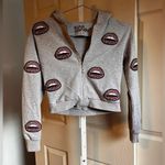 Soul Candy Gray Sequin Candy Lip Hoodie Photo 1