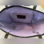 Portland Leather Goods Classic Leather Tote Zipper Purple Lavender Photo 2