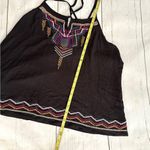Maurice's Tank Top Womens L Black Rayon Embroidered Lightweight Boho Flowy New Photo 11