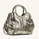 Patricia Nash  Metallic Crossbody Top Handle Shopper Purse Bag Like New Photo 0