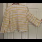 Cato  yellow and white cotton blend blazer. Size 12 Photo 1