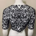 BCBG Maxazria Floral Sweater Crop Top Photo 5