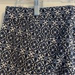 Katherine Barclay Montreal Blue White Black Stretch Patterned Pants Size 8 Photo 6