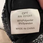 Anthropologie O.P.T. Silver Grey Sequin Deep V Neck Mini Party Dress Small NWT Photo 8