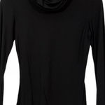 James Perse  Black Cowl Neck Long Sleeve Blouse size 4/XL Photo 0