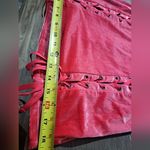 Honey Punch Lace Up Soft Velvet Pink mini Skirt size S Photo 9