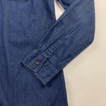 Old Navy  Dark Denim Chambray Long Sleeve Shirt Dress S Photo 4