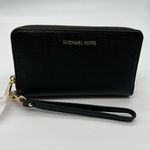Michael Kors Jet Set Travel Large Pebbled Leather Smartphone Wristlet NWT Photo 0