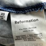 Reformation Jeans Kaila Midi Dress Wrap Sheath Knit Scoop Neck Tie Dye Blue XS Photo 3