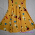 Unique Vintage  Gwynnie Bee Garden‎ Party Yellow Dress, M Photo 11