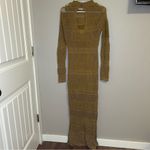 Mango NEW MNG knit long sleeve open back maxi dress women’s size medium Photo 5