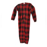 SKIMS Cozy Knit Jumpsuit Brick Buffalo Check Photo 1