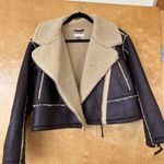 Anthropologie Leather and Sherpa Jacket Photo 4
