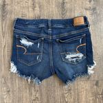 American Eagle  Dark Wash Distressed Denim Shorts Photo 1